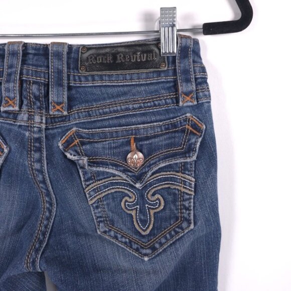 ROCK REVIVAL Deborah Boot Jeans Low Rise Size 26 - Picture 10 of 12